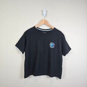 Patagonia Women Sz M Unity Fitz Easy Cut Responsibili-Tee Crop T-Shirt Ink Black